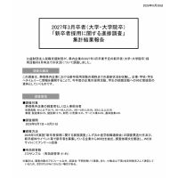 2026/9/30　2027年3月卒者「新卒者採用に関する進捗調査」 集計結果報告を公開しました
